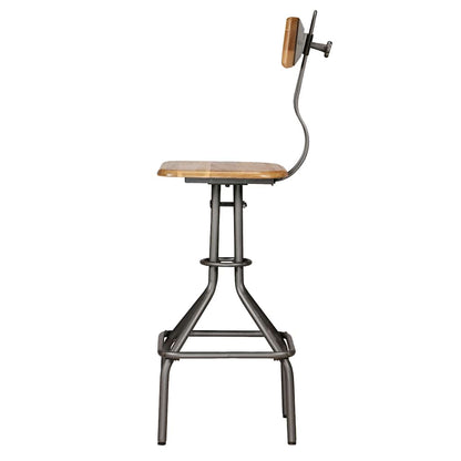 vidaXL Bar Stools 2 pcs Solid Reclaimed Teak Wood - Brown - 41 x 51 x 102 cm