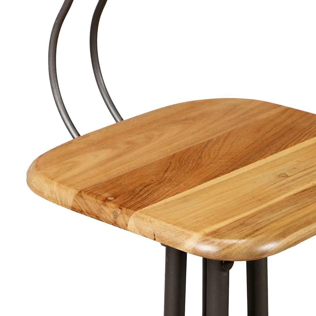 vidaXL Bar Stools 2 pcs Solid Reclaimed Teak Wood - Brown - 41 x 51 x 102 cm