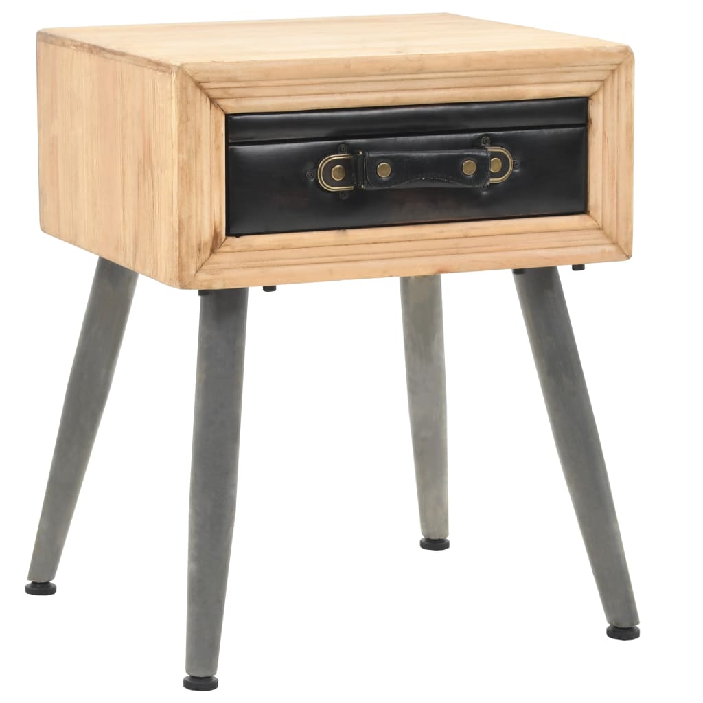 vidaXL Bedside Table Solid Fir Wood 43x38x50 cm - Brown