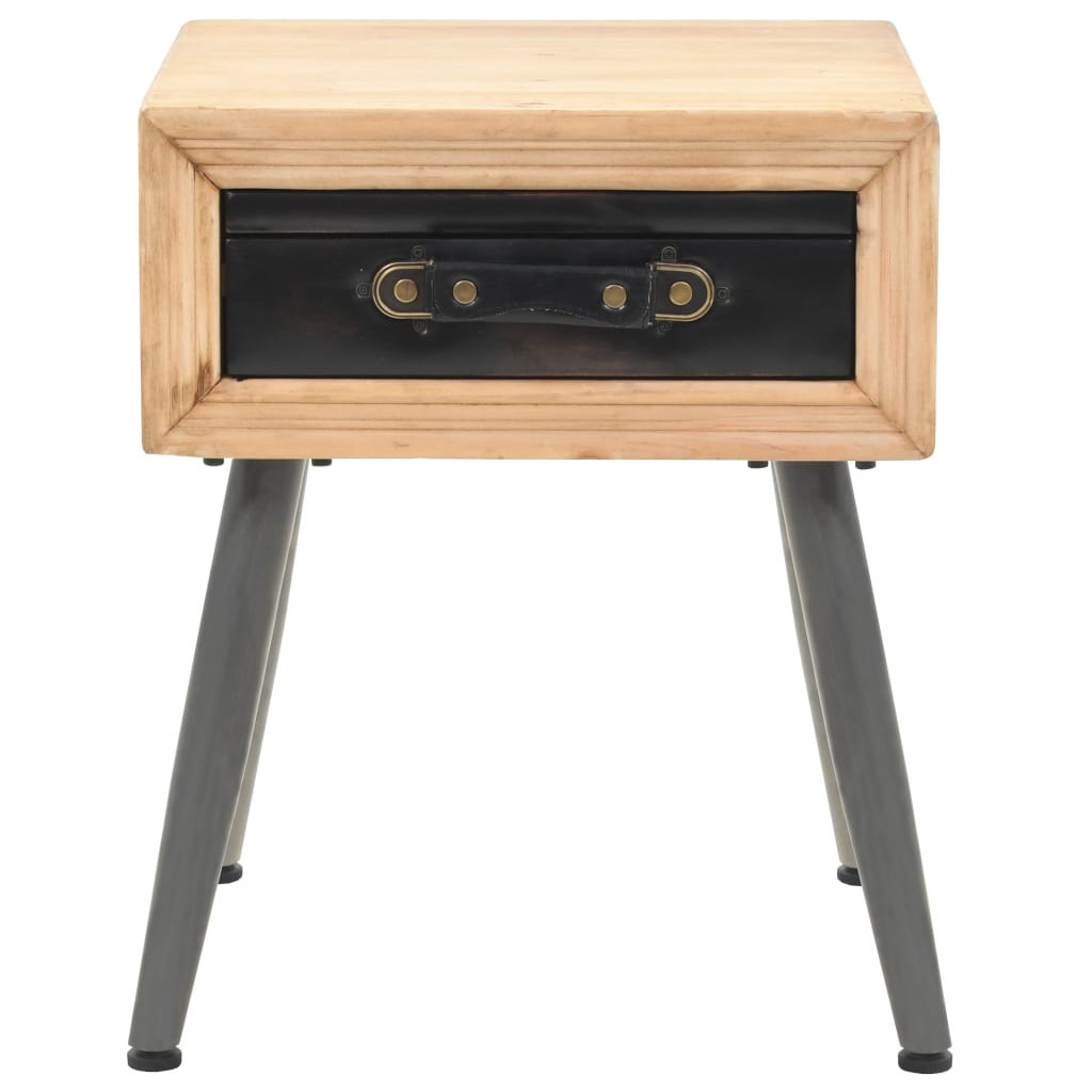 vidaXL Bedside Table Solid Fir Wood 43x38x50 cm - Brown