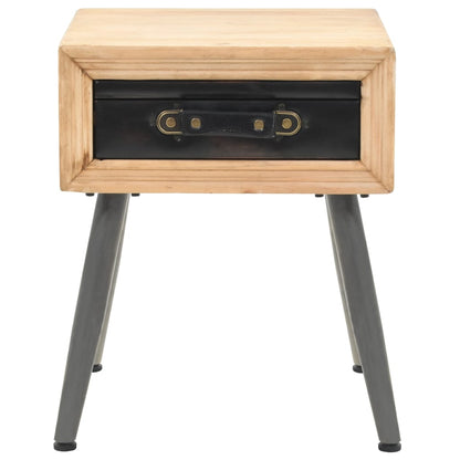 vidaXL Bedside Table Solid Fir Wood 43x38x50 cm - Brown