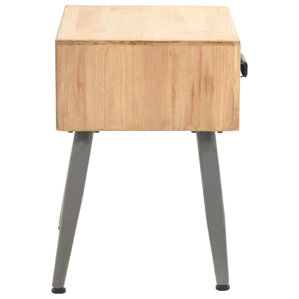vidaXL Bedside Table Solid Fir Wood 43x38x50 cm - Brown
