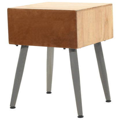 vidaXL Bedside Table Solid Fir Wood 43x38x50 cm - Brown