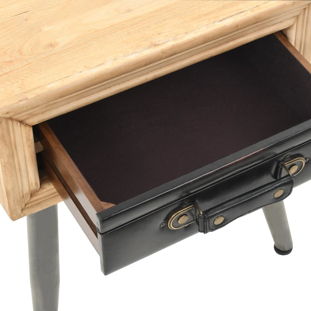 vidaXL Bedside Table Solid Fir Wood 43x38x50 cm - Brown