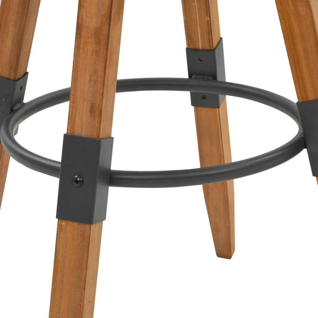 vidaXL Bar Stools 2 pcs Solid Fir Wood - Brown - 53.5 x 53.5 x 79 cm