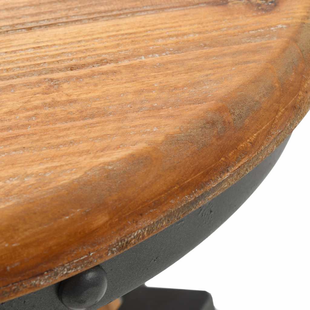 vidaXL Bar Stools 2 pcs Solid Fir Wood - Brown - 53.5 x 53.5 x 79 cm