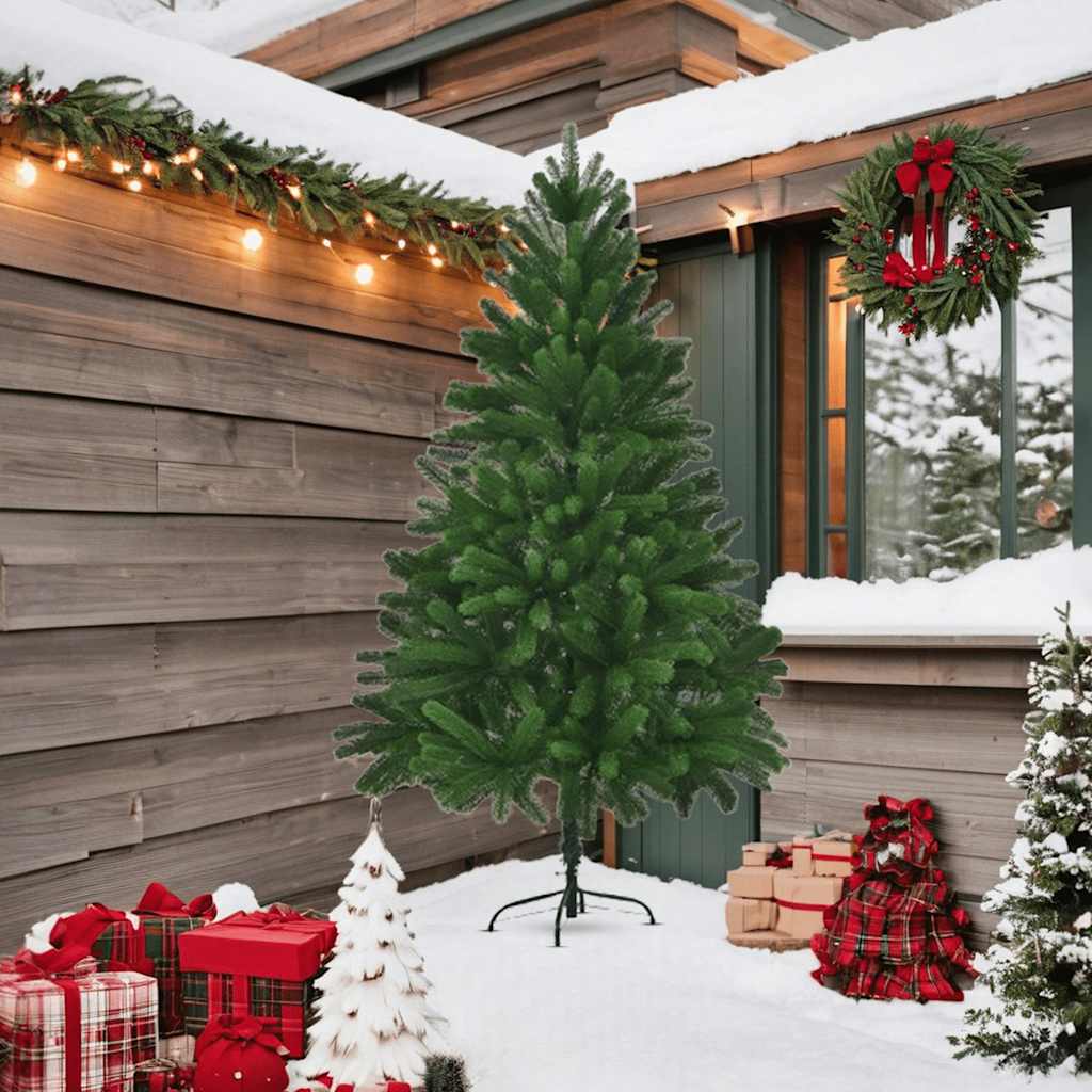 vidaXL Faux Christmas Tree 210 cm Lifelike Needles Green