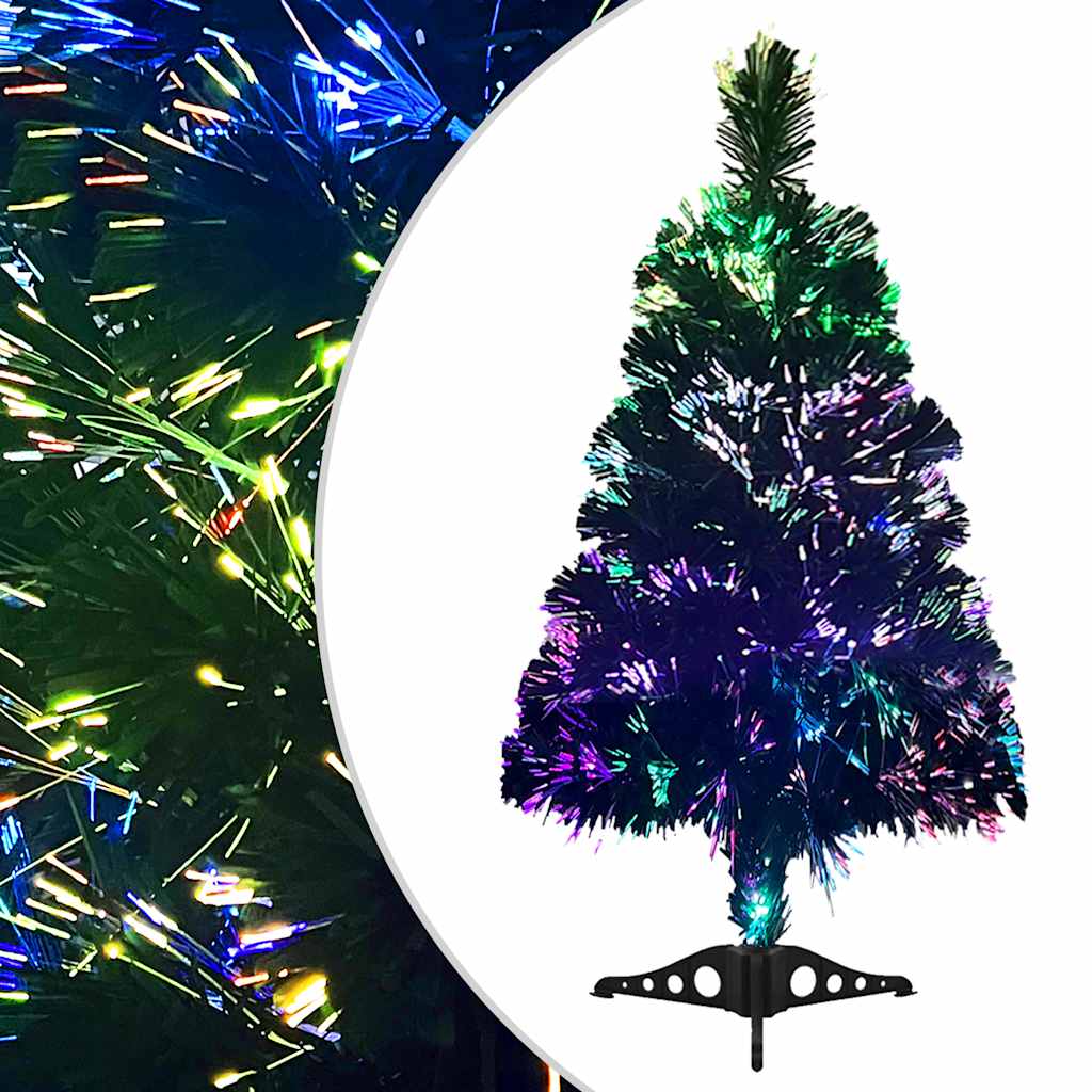 vidaXL Artificial Christmas Tree Fibre Optic 64 cm Green - 64 x 33 cm