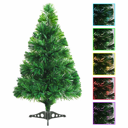 vidaXL Artificial Christmas Tree Fibre Optic 64 cm Green - 64 x 33 cm