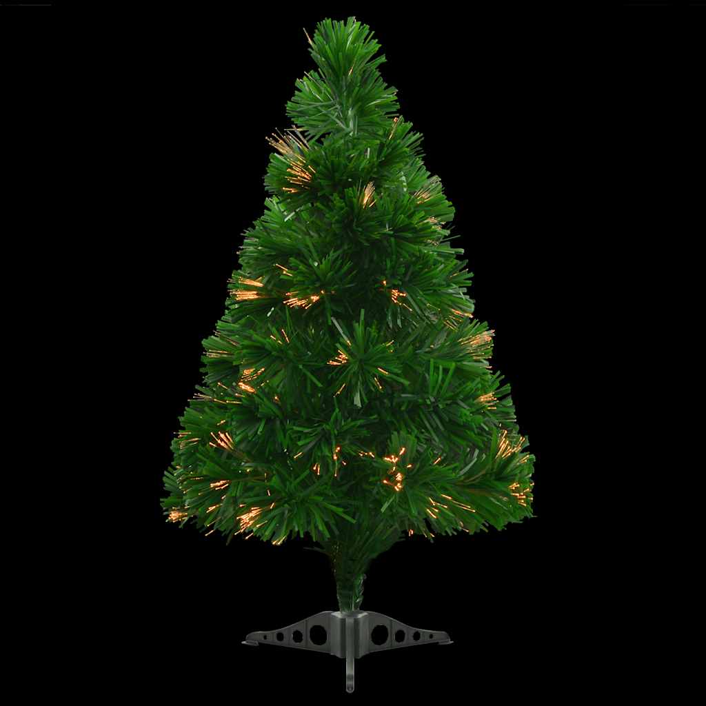 vidaXL Artificial Christmas Tree Fibre Optic 64 cm Green - 64 x 33 cm