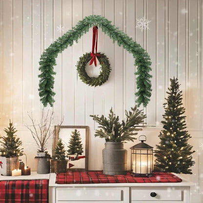246403 vidaXL Christmas Garland PVC 5 m - Gre - 500 x 24 x 24 cm