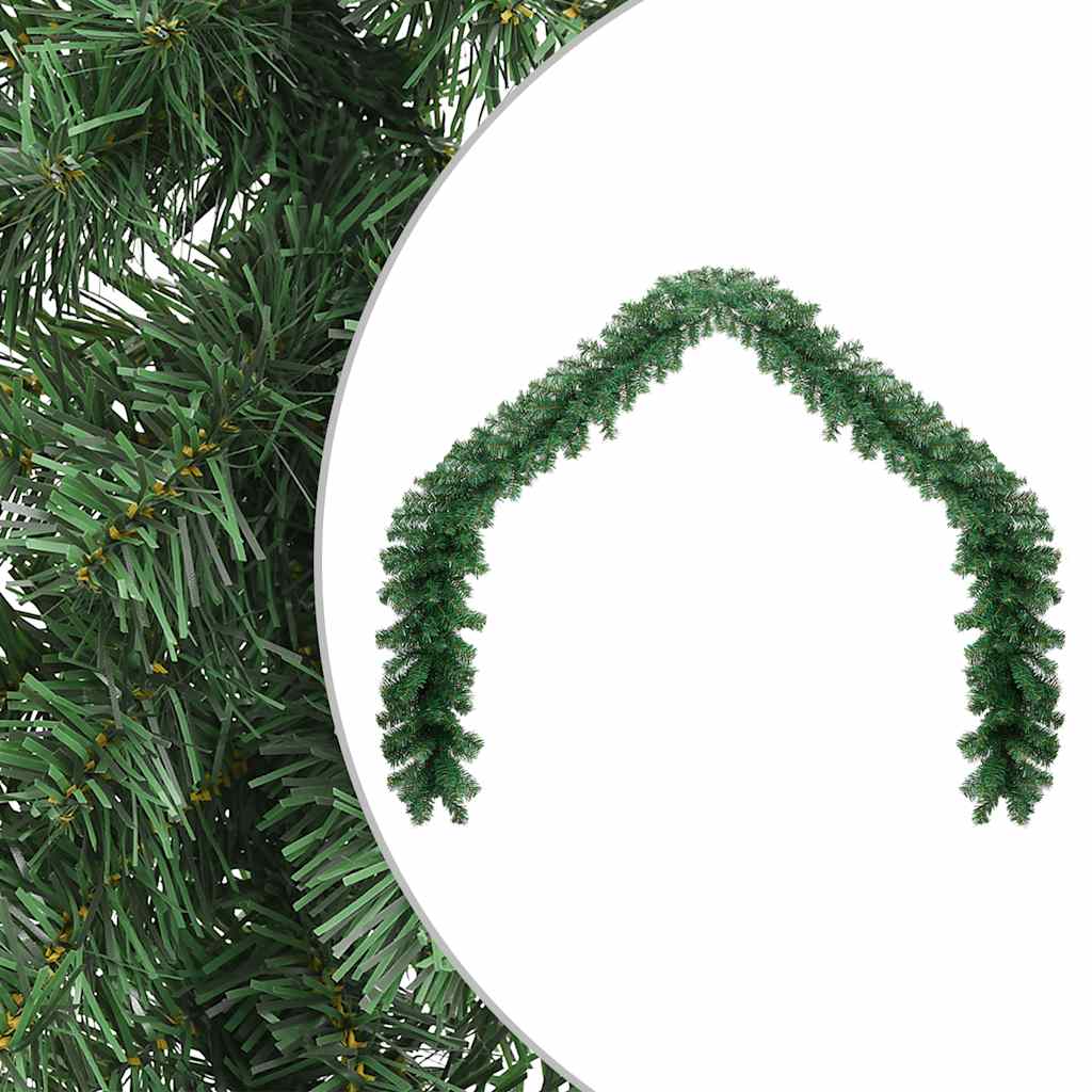 246405 vidaXL Christmas Garland PVC 20 m - Gre - 2000 x 24 x 24 cm
