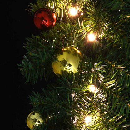 246406 vidaXL Christmas Garland Decorated with Baubles and LED Lights 5 m - Gre - 500 x 24 x 24 cm