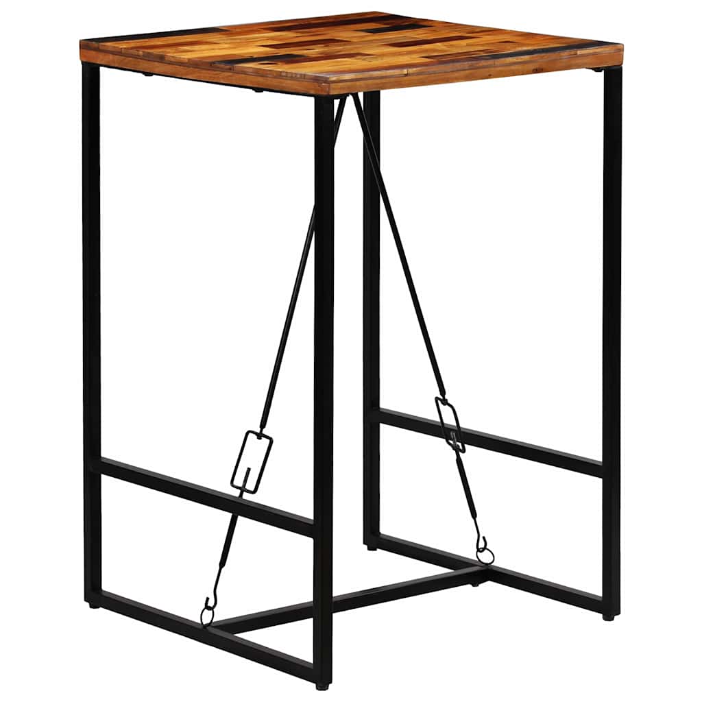 246288 vidaXL Bar Table Solid Reclaimed Wood 70x70x106 cm - Brown