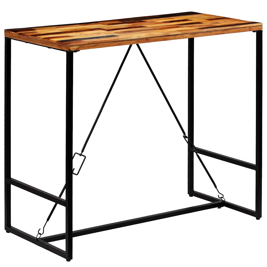 246289 vidaXL Bar Table Solid Reclaimed Wood 120x60x106 cm - Brown