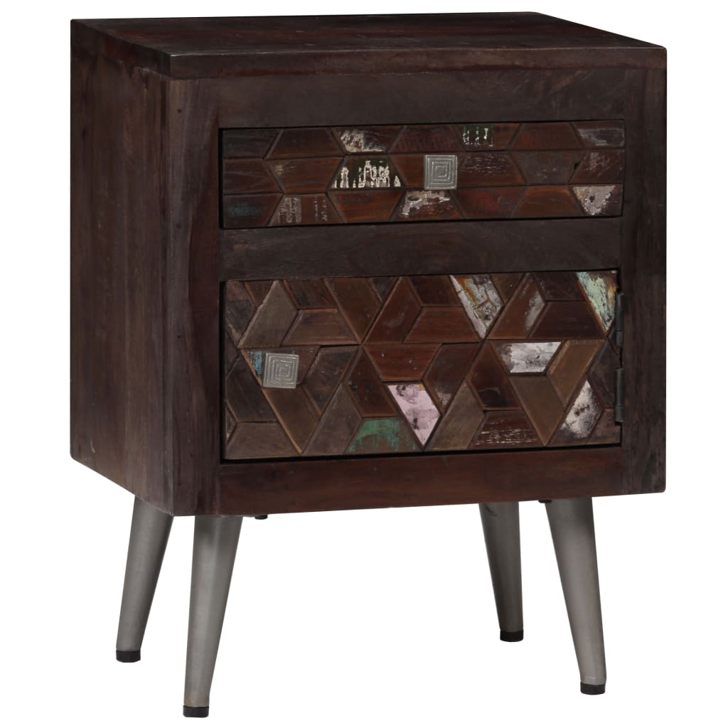 vidaXL Bedside Cabinet Solid Reclaimed Wood 40x30x50 cm - Brown