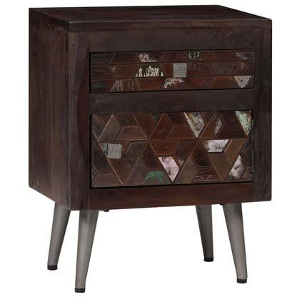 vidaXL Bedside Cabinet Solid Reclaimed Wood 40x30x50 cm - Brown