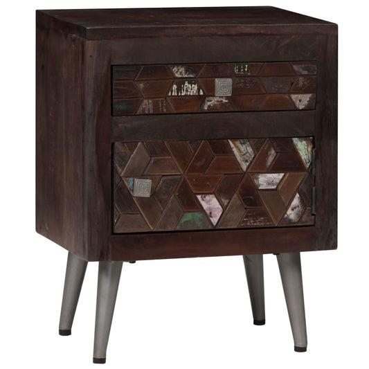 vidaXL Bedside Cabinet Solid Reclaimed Wood 40x30x50 cm - Brown