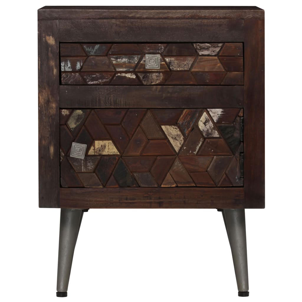 vidaXL Bedside Cabinet Solid Reclaimed Wood 40x30x50 cm - Brown