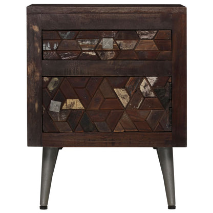 vidaXL Bedside Cabinet Solid Reclaimed Wood 40x30x50 cm - Brown