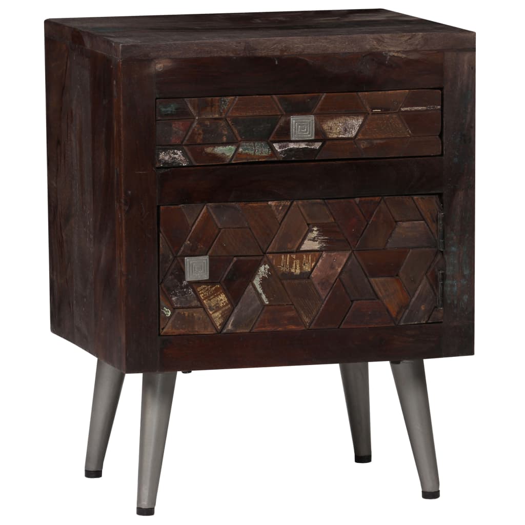 vidaXL Bedside Cabinet Solid Reclaimed Wood 40x30x50 cm - Brown