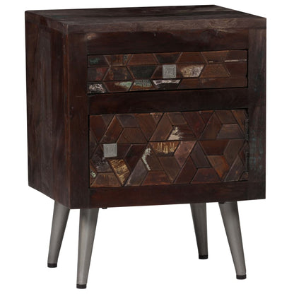 vidaXL Bedside Cabinet Solid Reclaimed Wood 40x30x50 cm - Brown