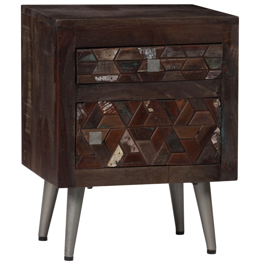 vidaXL Bedside Cabinet Solid Reclaimed Wood 40x30x50 cm - Brown