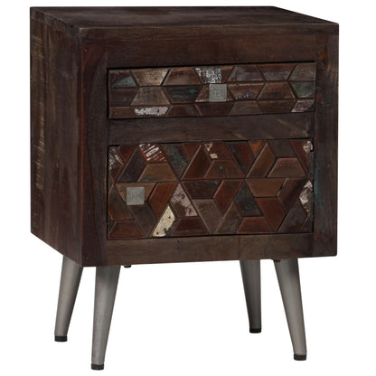 vidaXL Bedside Cabinet Solid Reclaimed Wood 40x30x50 cm - Brown