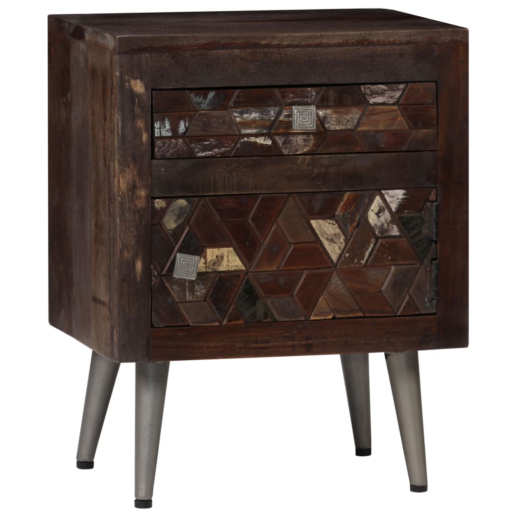 vidaXL Bedside Cabinet Solid Reclaimed Wood 40x30x50 cm - Brown