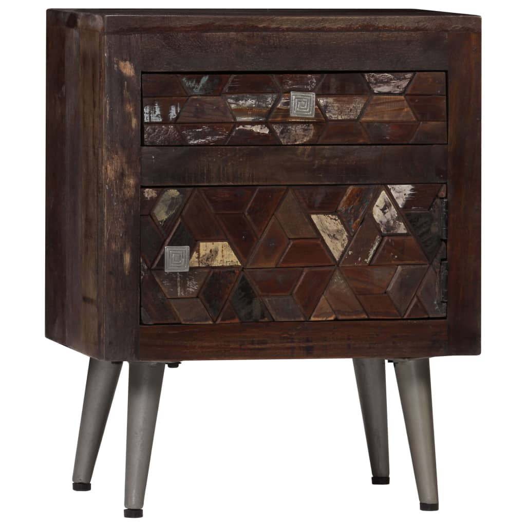vidaXL Bedside Cabinet Solid Reclaimed Wood 40x30x50 cm - Brown