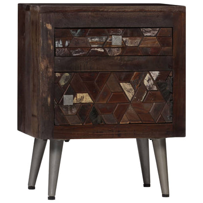 vidaXL Bedside Cabinet Solid Reclaimed Wood 40x30x50 cm - Brown