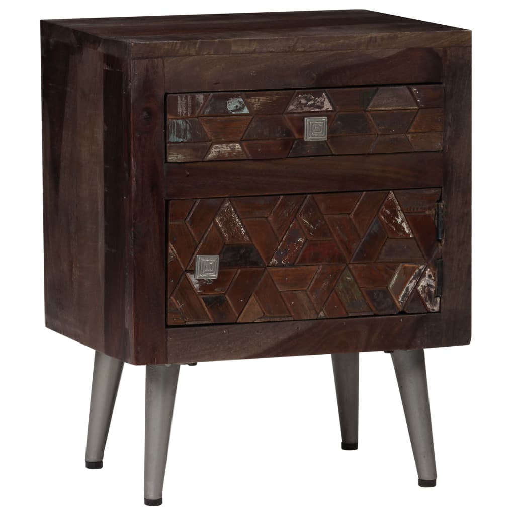 vidaXL Bedside Cabinet Solid Reclaimed Wood 40x30x50 cm - Brown