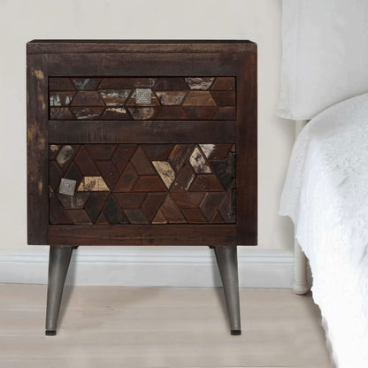 vidaXL Bedside Cabinet Solid Reclaimed Wood 40x30x50 cm - Brown