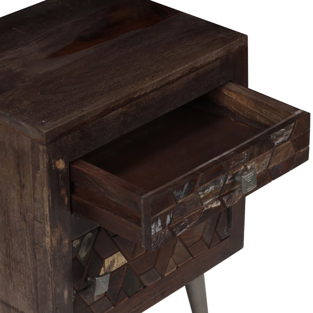 vidaXL Bedside Cabinet Solid Reclaimed Wood 40x30x50 cm - Brown