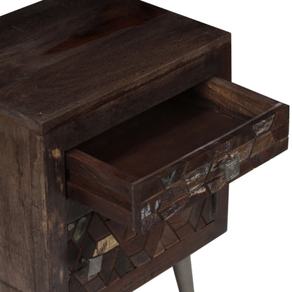 vidaXL Bedside Cabinet Solid Reclaimed Wood 40x30x50 cm - Brown