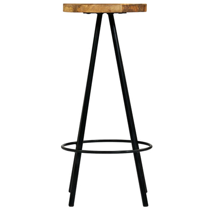vidaXL Bar Stools 2 pcs Solid Mango Wood - Brown - 30 x 30 x 76 cm