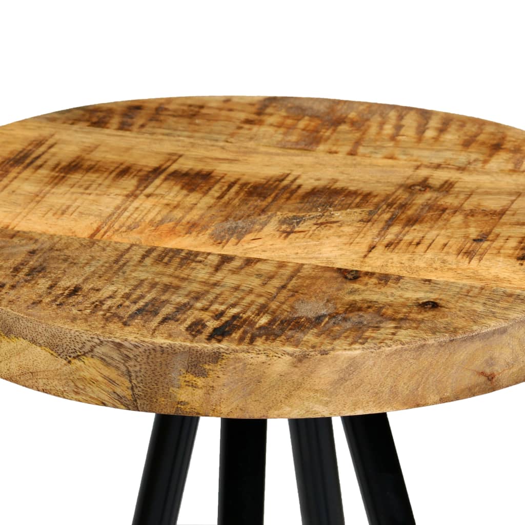 vidaXL Bar Stools 2 pcs Solid Mango Wood - Brown - 30 x 30 x 76 cm