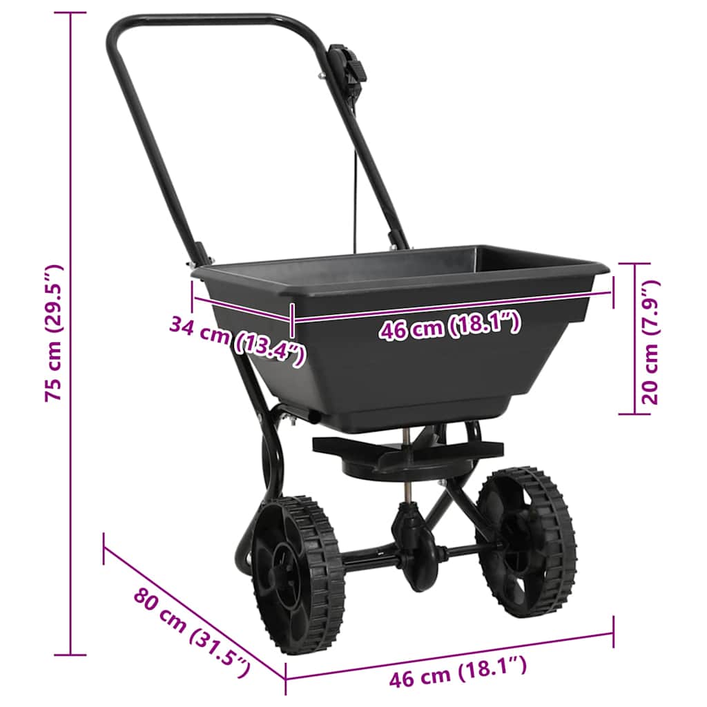 vidaXL Spreader | Black | Steel, PVC | Medium | Height-Adjustable - White