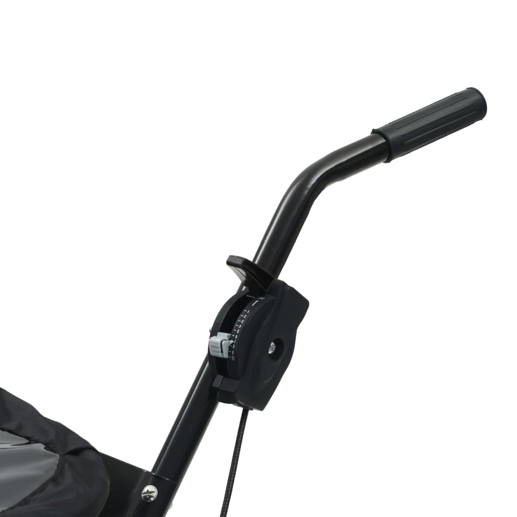 vidaXL Walk Behind Salt Spreader PVC and Steel 106x73x76 cm 45 L - Black