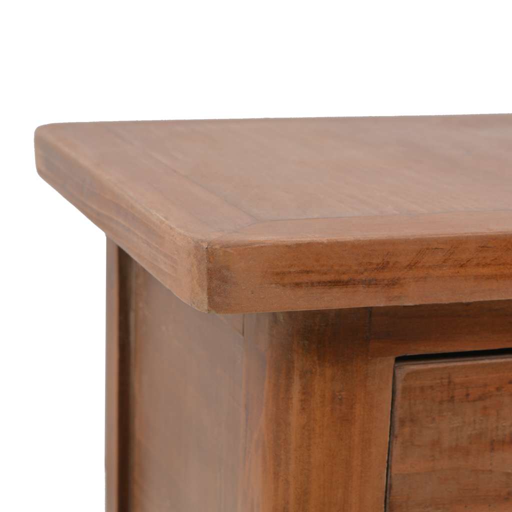 vidaXL Bedside Cabinet Solid Fir Wood 40x29x68 cm Brown