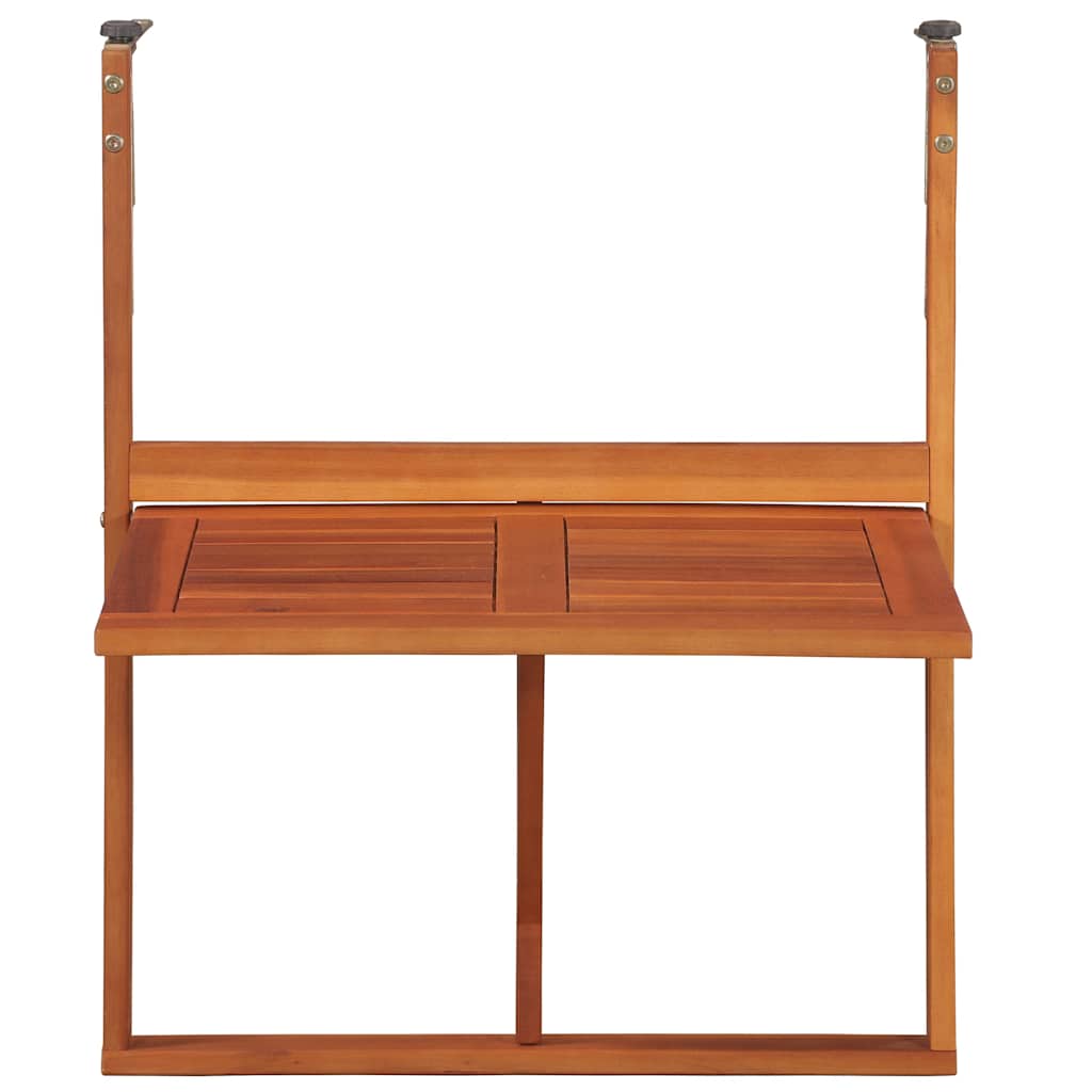 vidaXL Hanging Balcony Table 64.5x44x80 cm Solid Acacia Wood - Brown
