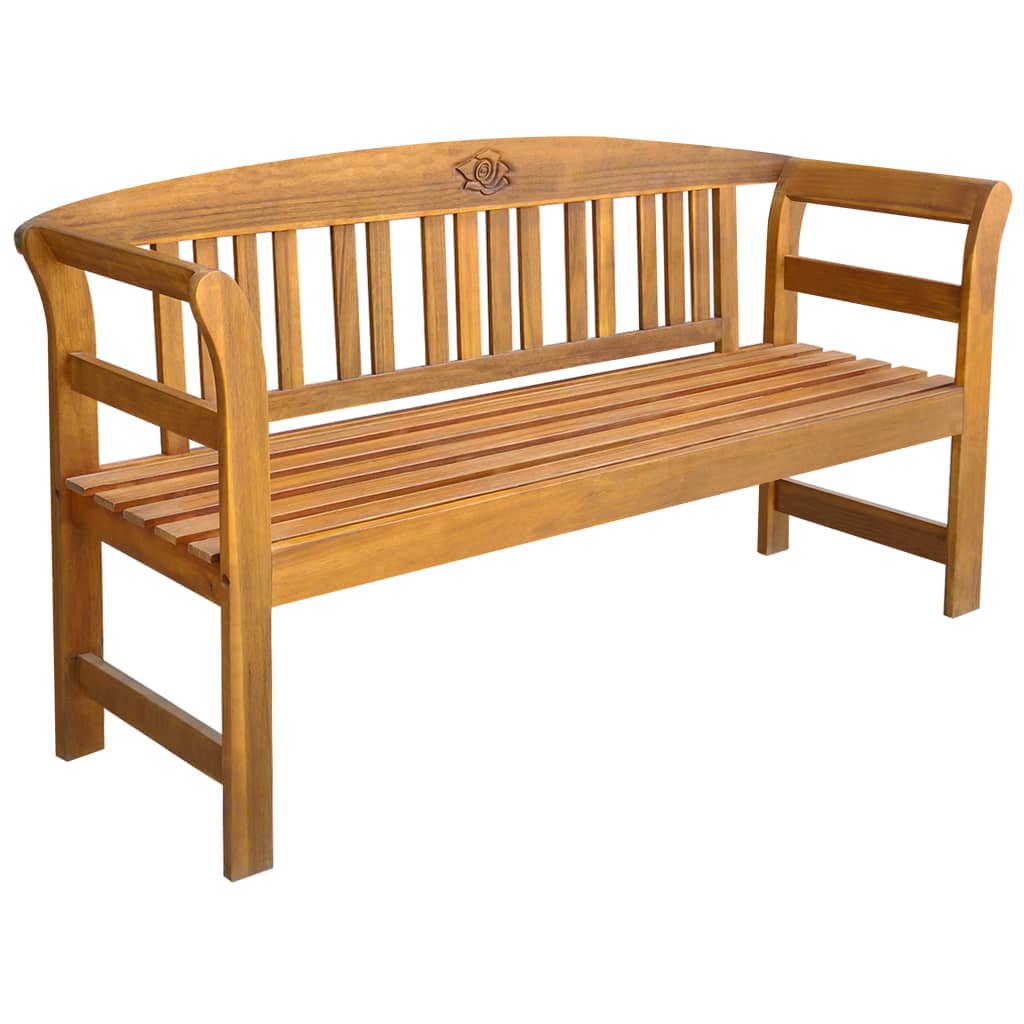 44131 vidaXL Garden Bench 157 cm Solid Acacia Wood - Brown