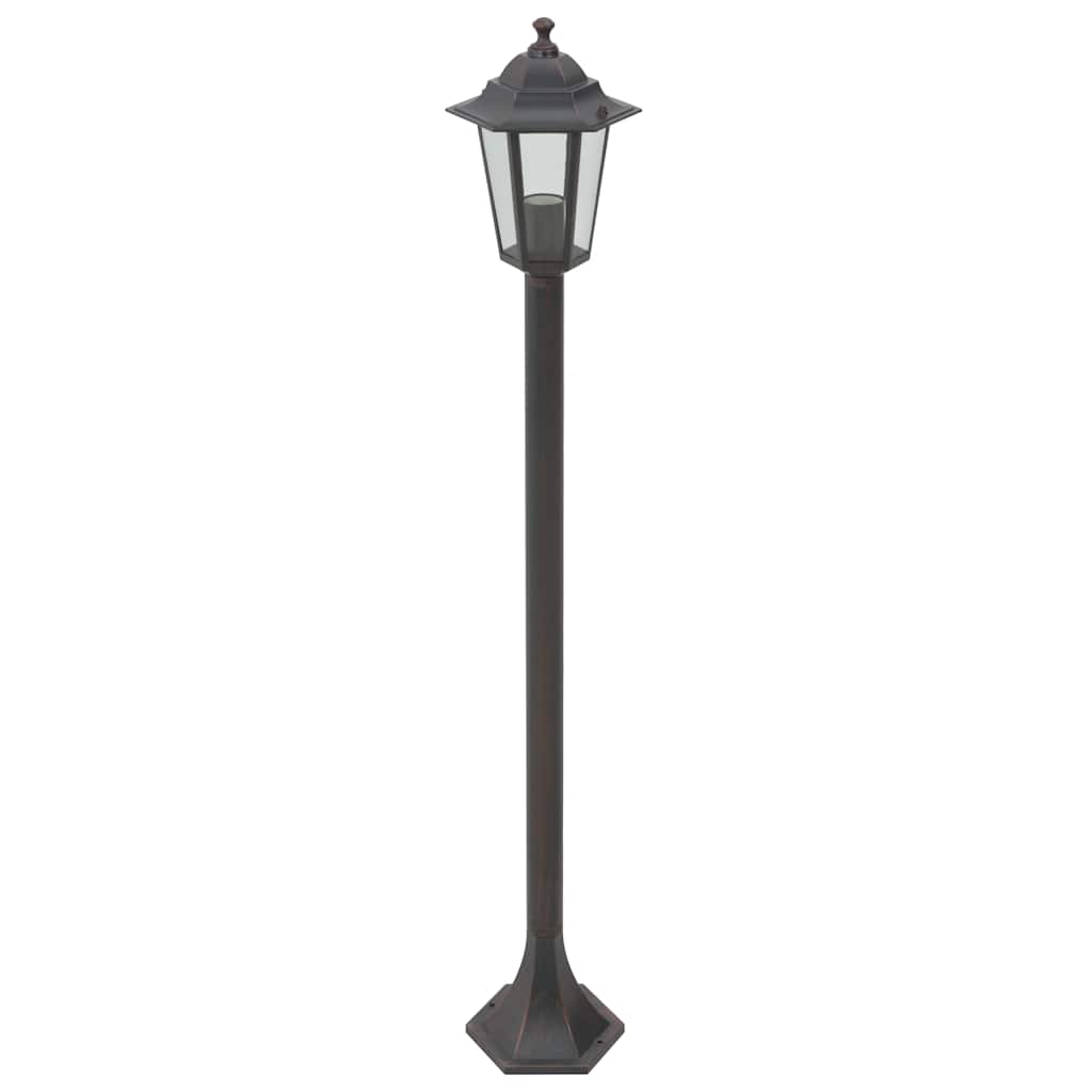 vidaXL Garden Post Lights 6 pcs E27 110 cm Aluminium Bronze - Brown
