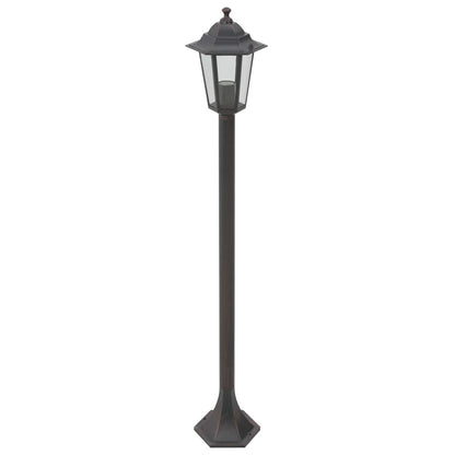 vidaXL Garden Post Lights 6 pcs E27 110 cm Aluminium Bronze - Brown