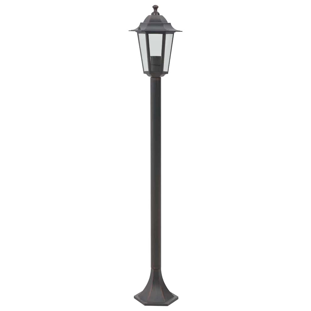 vidaXL Garden Post Lights 6 pcs E27 110 cm Aluminium Bronze - Brown