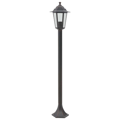 vidaXL Garden Post Lights 6 pcs E27 110 cm Aluminium Bronze - Brown