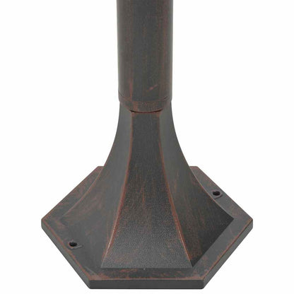 vidaXL Garden Post Lights 6 pcs E27 110 cm Aluminium Bronze - Brown