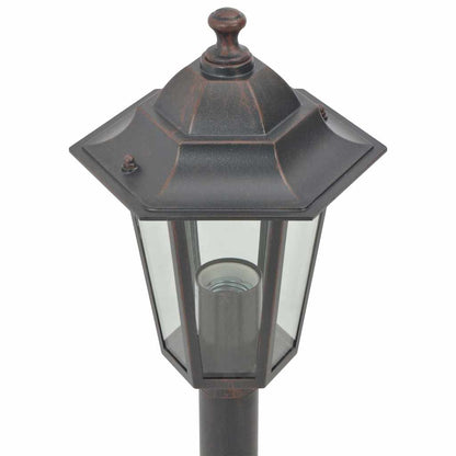 vidaXL Garden Post Lights 6 pcs E27 110 cm Aluminium Bronze - Brown