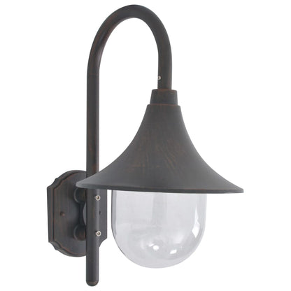 vidaXL Garden Wall Lamp E27 42 cm Aluminium Bronze - Grey
