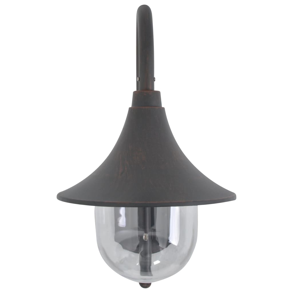 vidaXL Garden Wall Lamp E27 42 cm Aluminium Bronze - Grey